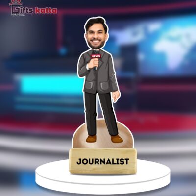 Newsman Journalist Personalized Caricature