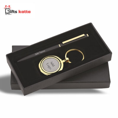 Premium Personalized Pen & Keychain Gift Set