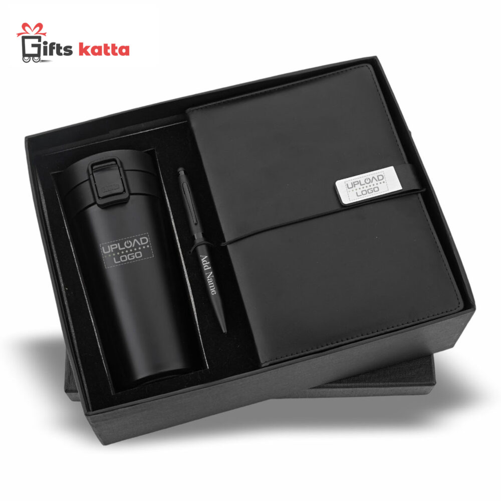 Premium Jet Black Personalized Gift Set